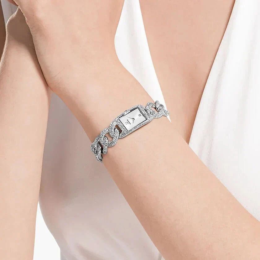 Swarovski Cocktail Crystal Silver Ladies Watch 5547617 -korean beauty