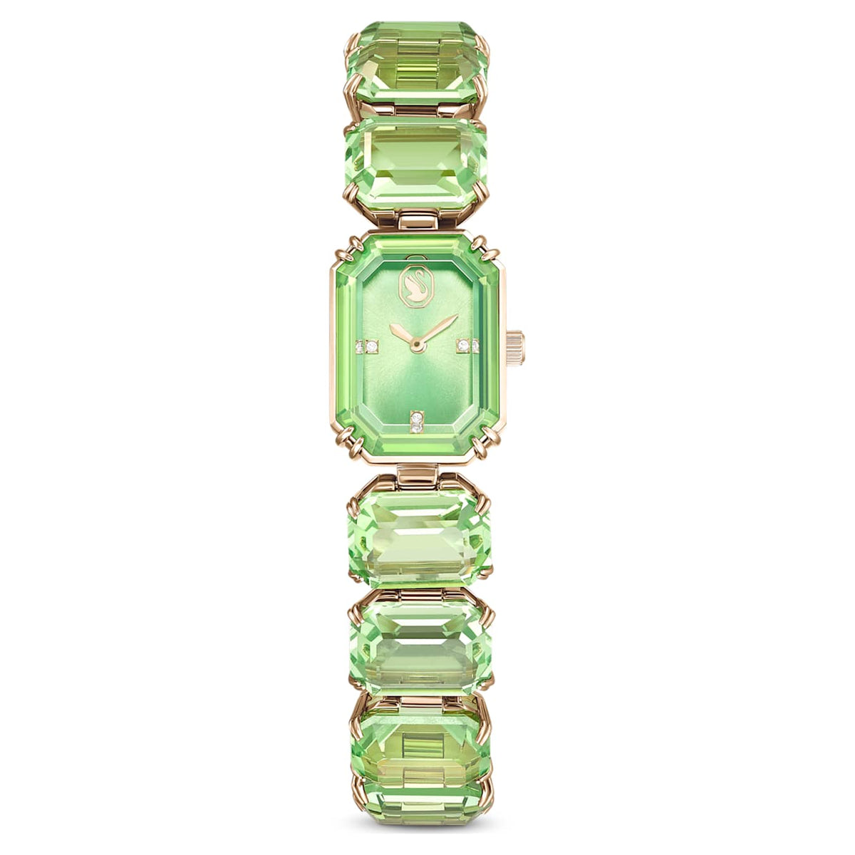 Swarovski Octagon Cut Green Ladies Watch 5630834 -korean beauty