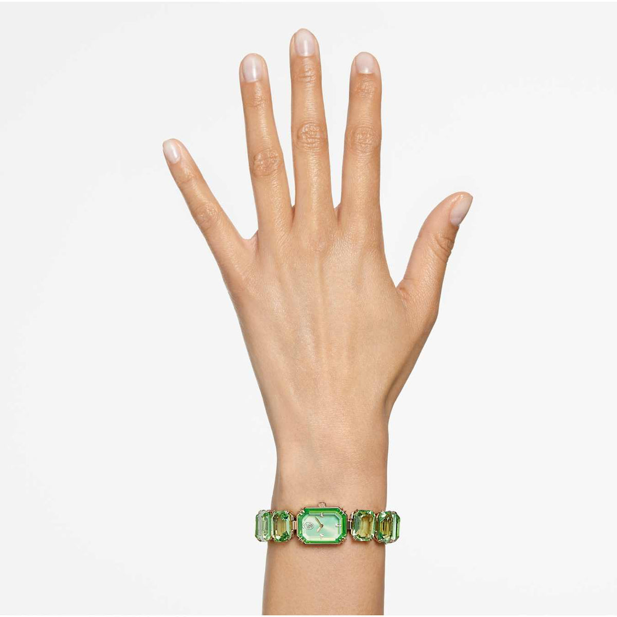 Swarovski Octagon Cut Green Ladies Watch 5630834 -korean beauty
