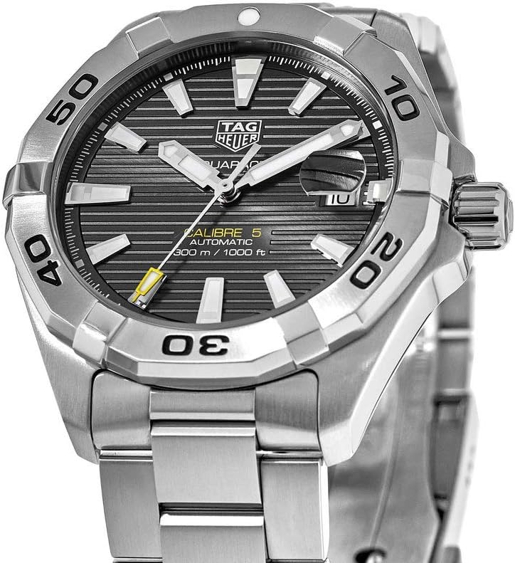 Tag Heuer Aquaracer Calibre 5 Grey Dial Silver Steel Strap Watch For Men Wbd2113 Ba0928 -korean beauty