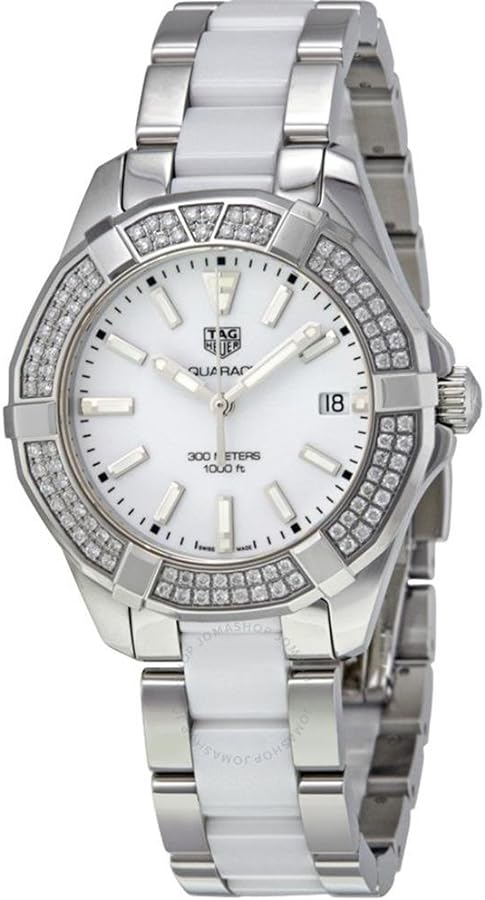 Tag Heuer Aquaracer Diamonds White Dial Two Tone Steel Strap Watch For Women Way131f Ba0914 -korean beauty