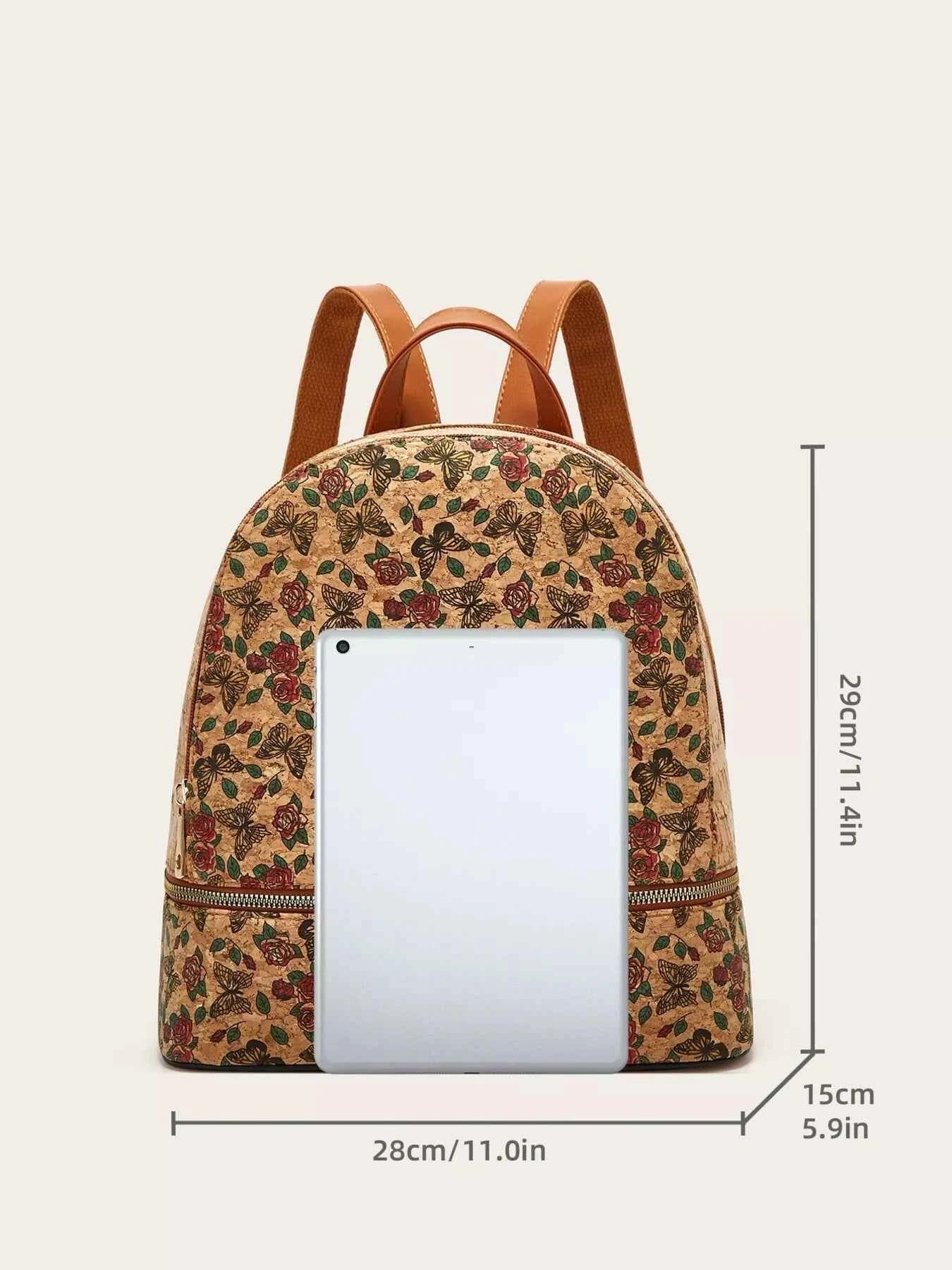 Floral Butterfly Print Backpack Bag