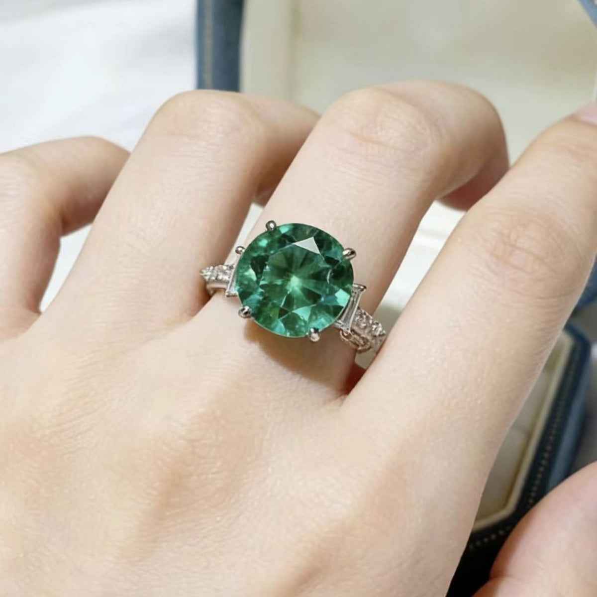 8 Carat Moissanite 925 Sterling Silver Ring