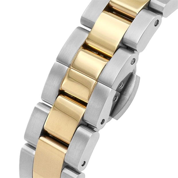 Daniel Wellington Ladies Two Tone Iconic Link Lumine Watch Dw00100359 -korean beauty