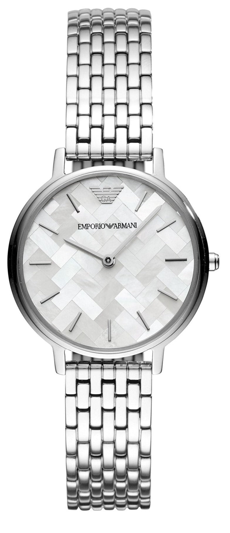 Emporio Armani Mother Of Pearl Dial Silver Steel Strap Watch For Women Ar11112 -korean beauty