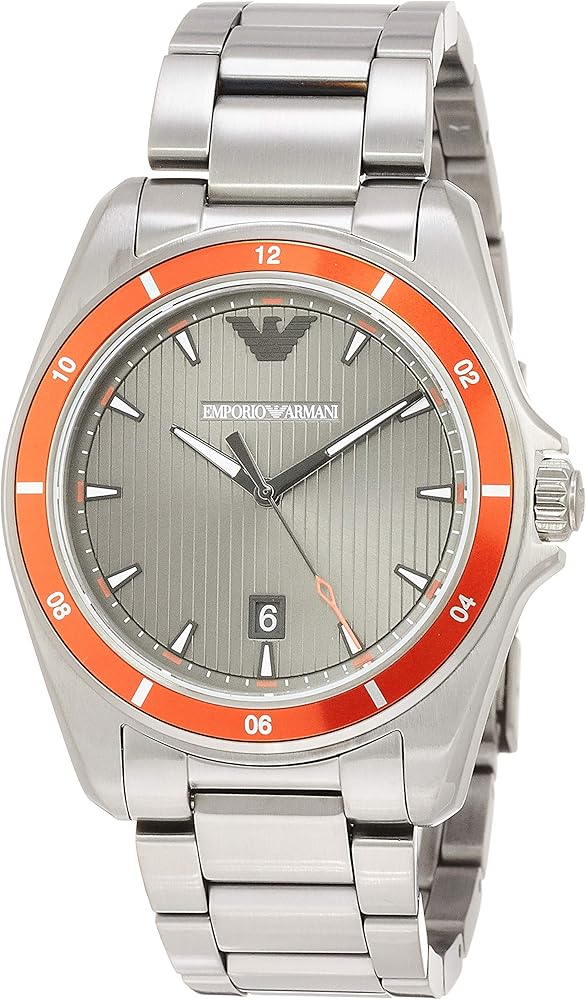 Emporio Armani Sigma Quartz Grey Dial Grey Steel Strap Watch For Men Ar11178 -korean beauty