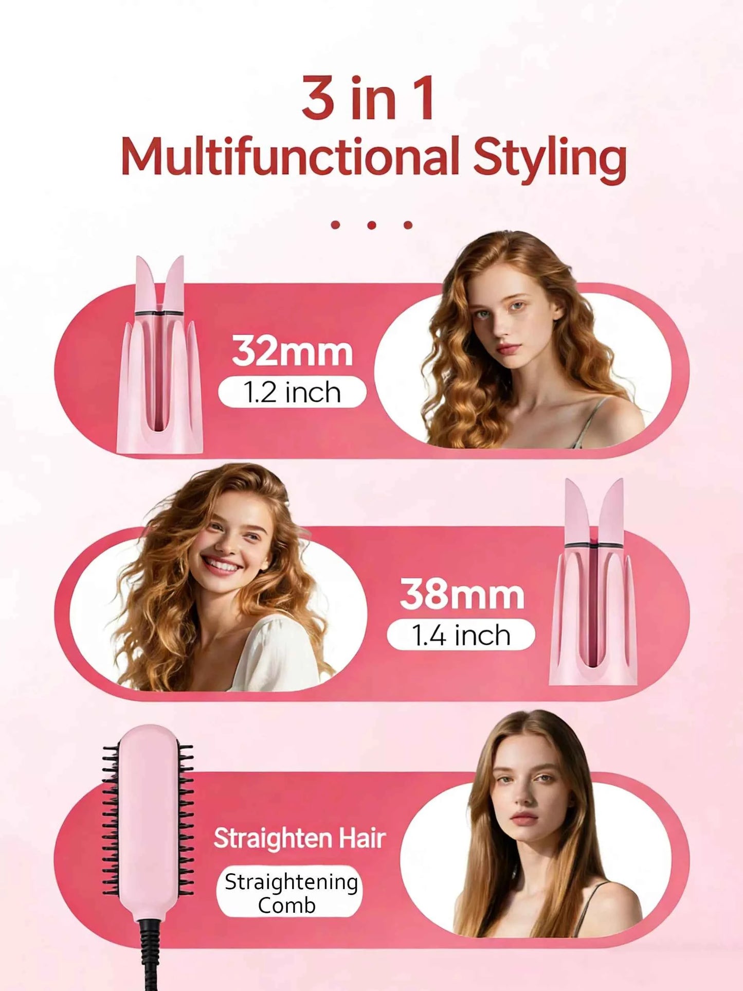 2-in-1 Automatic Rotating Ceramic Curling Iron