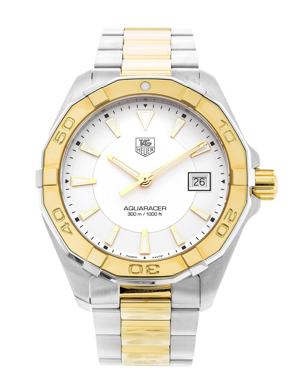Tag Heuer Aquaracer White Dial Watch For Men Way1120 Bb0930 -korean beauty