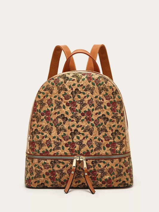 Floral Butterfly Print Backpack Bag