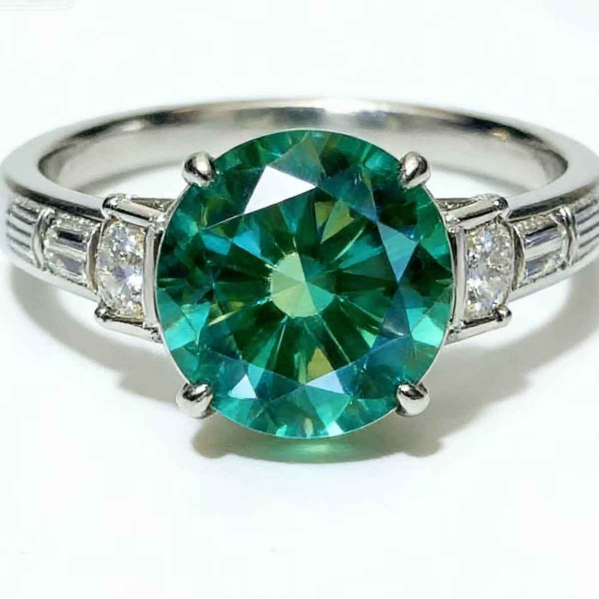 8 Carat Moissanite 925 Sterling Silver Ring