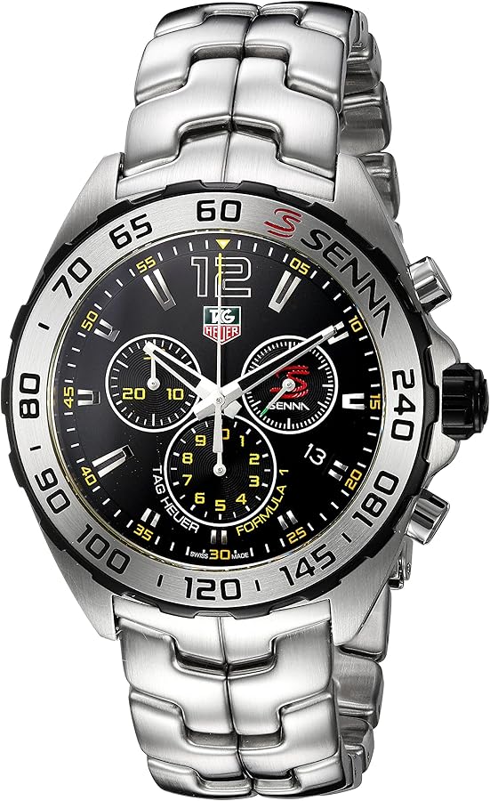Tag Heuer Formula 1 Senna Limited Edition Chronograph Black Dial Silver Steel Strap Watch For Men Caz1013 Ba0883 -korean beauty