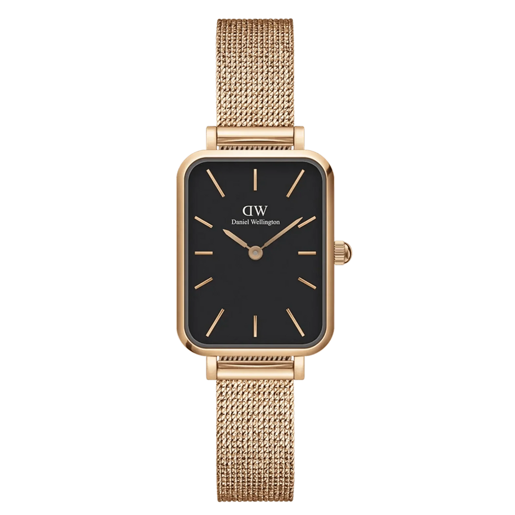 Daniel Wellington Ladies Rose Gold Quadro Watch Dw00100437 -korean beauty