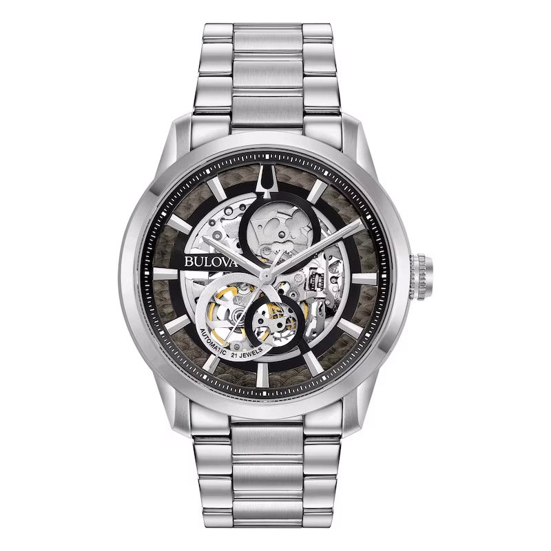 Bulova Classic Mens Grey Watch 96a208 -korean beauty
