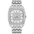 Bulova Crystal Mens Silver Watch 96a285 -korean beauty