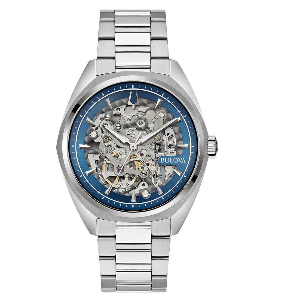 Bulova Classic Automatic Mens Blue Watch 96a292 -korean beauty