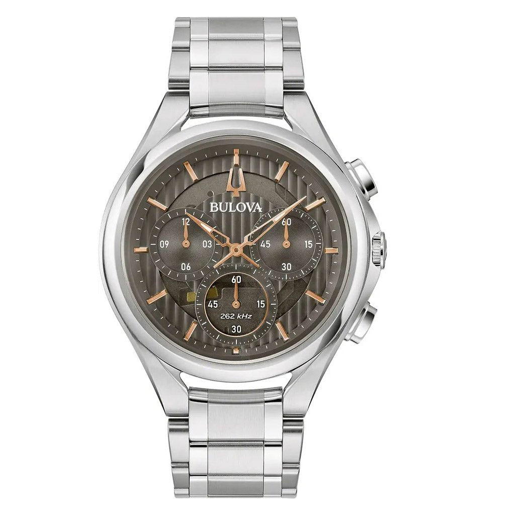 Bulova Curv Mens Grey Watch 96a298 -korean beauty