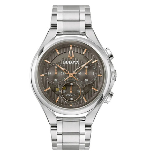 Bulova Curv Mens Grey Watch 96a298 -korean beauty