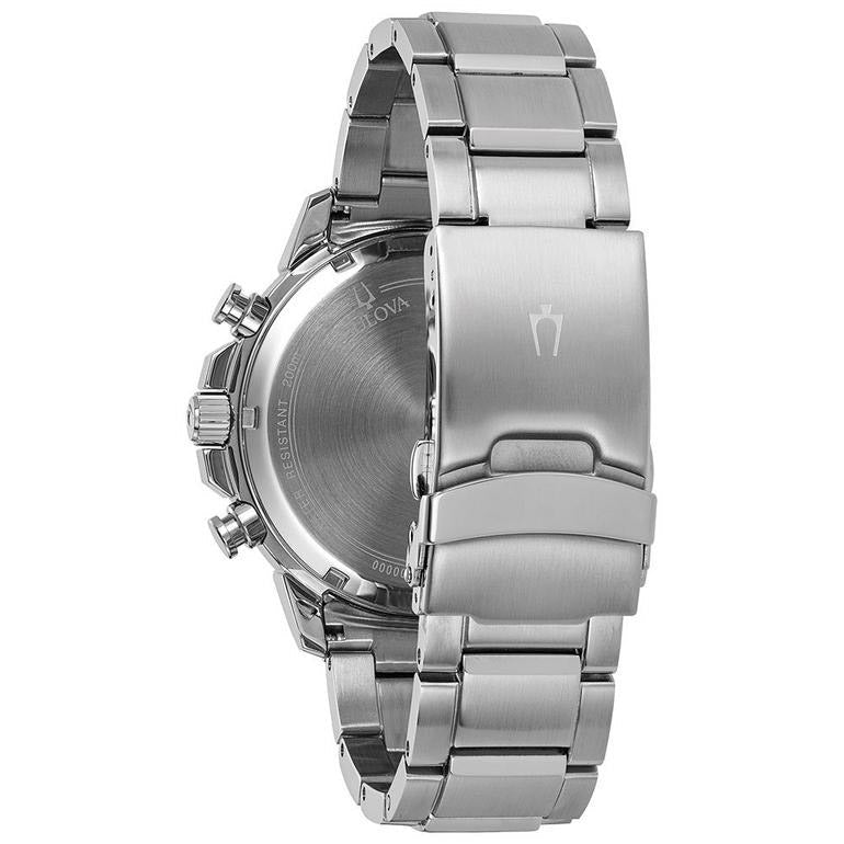 Bulova Marine Star Mens Black Watch 96b272 -korean beauty