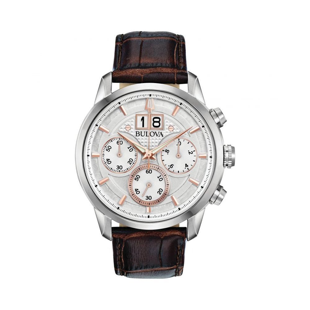 Bulova Classic Mens White Watch 96b309 -korean beauty