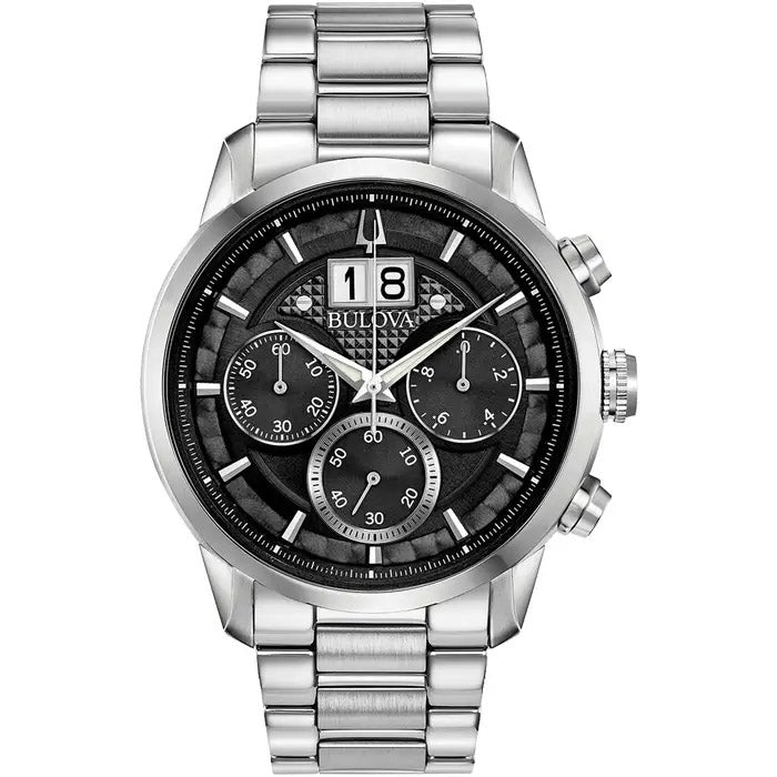 Bulova Classic Mens Black Watch 96b319 -korean beauty