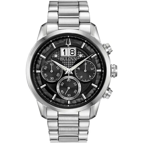 Bulova Classic Mens Black Watch 96b319 -korean beauty