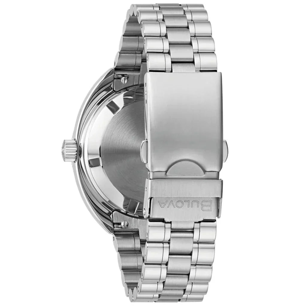 Bulova Oceanographer Automatic Mens Silver Watch 96b405 -korean beauty