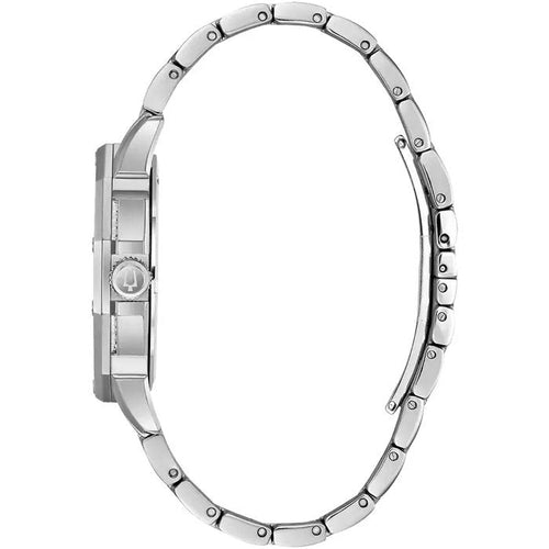 Bulova Crystal Mens Silver Watch 96c134 -korean beauty