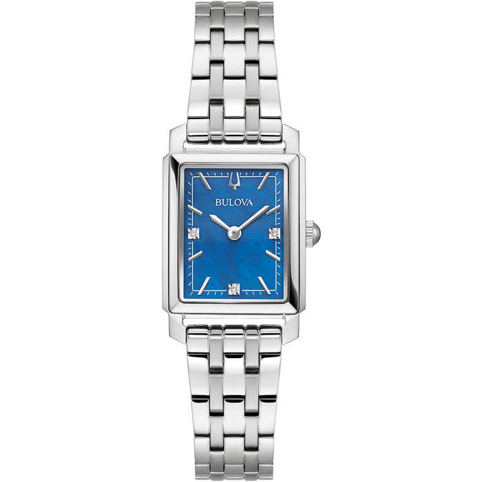 Ladies Sutton Blue Oblong Watch 96p245 -korean beauty