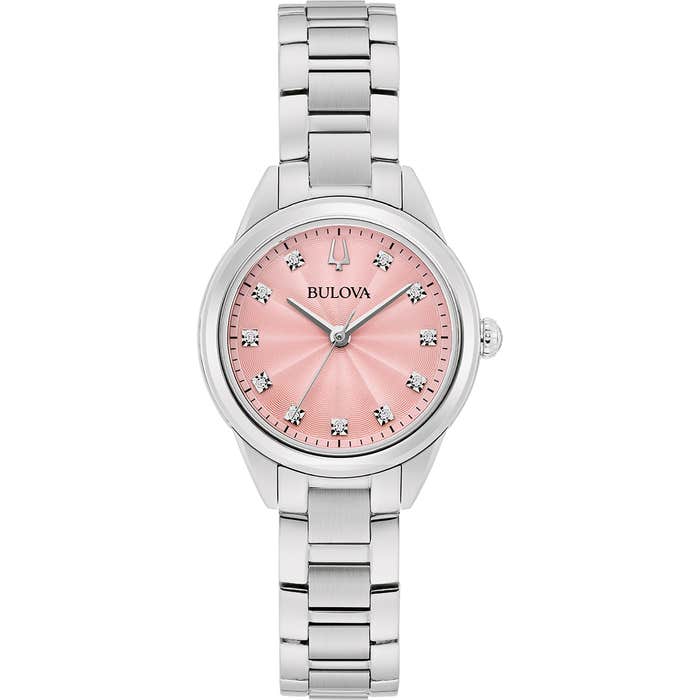 Ladies Steel Sutton Pink Dial Watch 96p249 -korean beauty