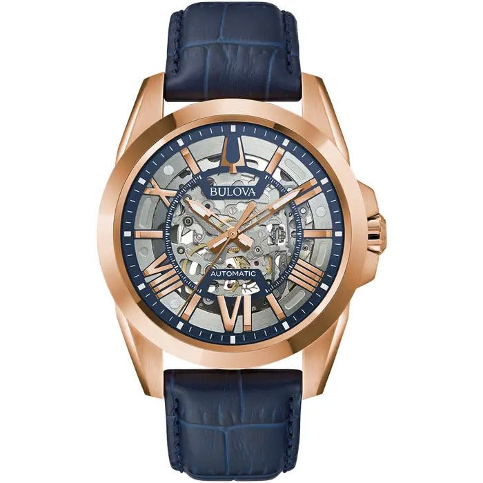 Bulova Classic Mens Blue Watch 97a161 -korean beauty