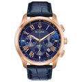 Bulova Classic Mens Blue Watch 97b170 -korean beauty