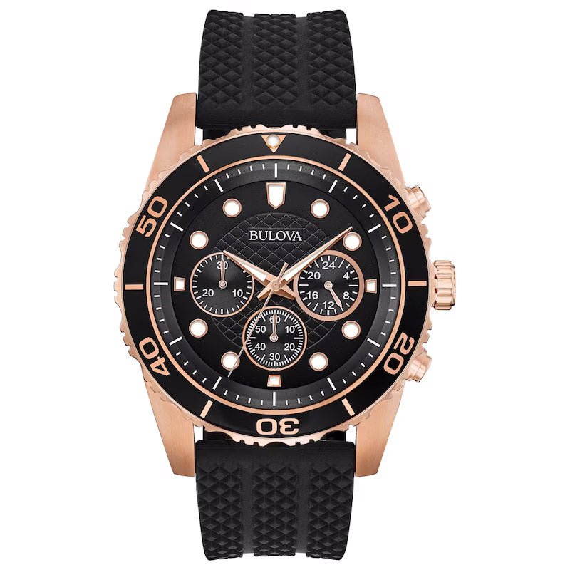 Bulova Exclusive Mens Black Watch 98a192 -korean beauty