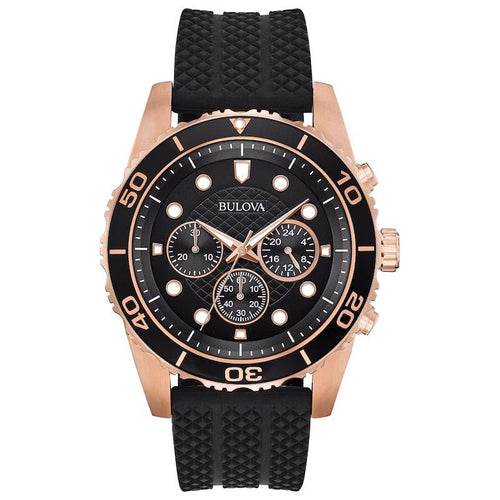 Bulova Exclusive Mens Black Watch 98a192 -korean beauty