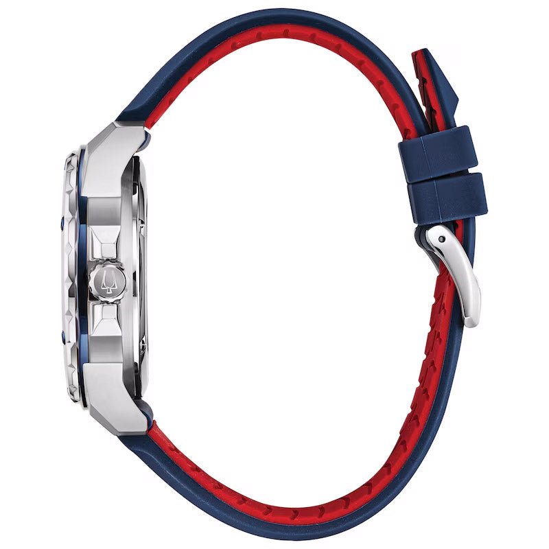 Bulova Marine Star Mens White Watch 98a225 -korean beauty
