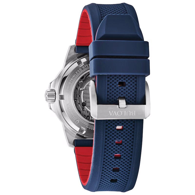 Bulova Marine Star Mens White Watch 98a225 -korean beauty
