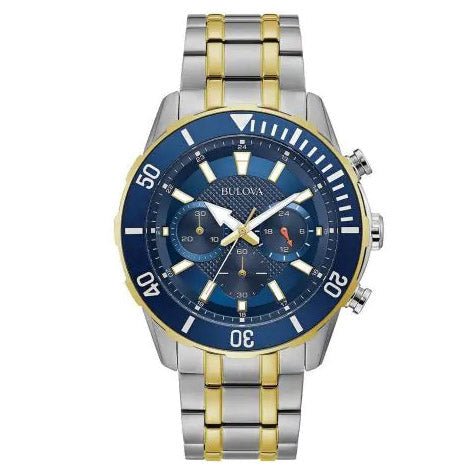 Bulova Exclusive Mens Blue Watch 98a246 -korean beauty