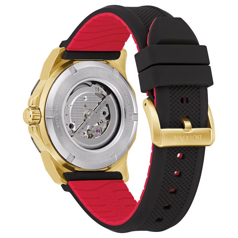 Bulova Marine Star Mens Black Watch 98a272 -korean beauty