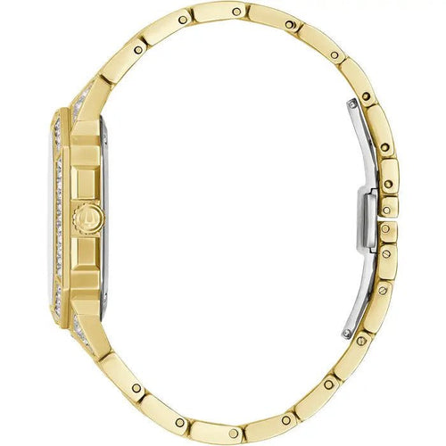 Bulova Crystal Mens White Watch 98a295 -korean beauty