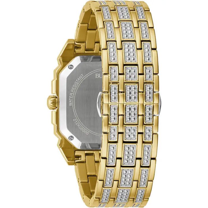 Bulova Crystal Mens White Watch 98a295 -korean beauty