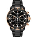 Bulova Marine Star Mens Black Watch 98b302 -korean beauty