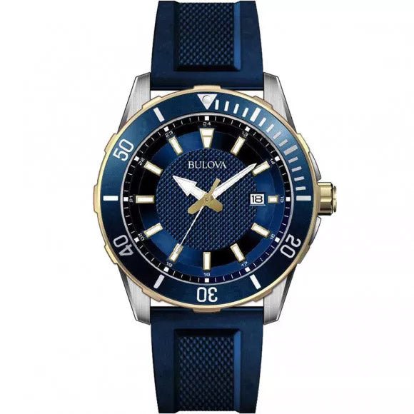 Bulova Exclusive Mens Blue Watch 98b345 -korean beauty
