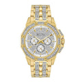 Bulova Crystal Mens Silver Watch 98c126 -korean beauty