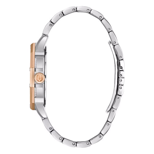 Bulova Crystal Mens Silver Watch 98c133 -korean beauty