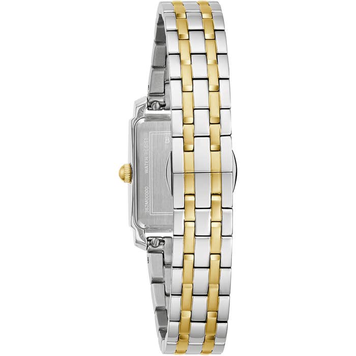 Ladies Sutton Two Tone Rectangle Watch 98p220 -korean beauty