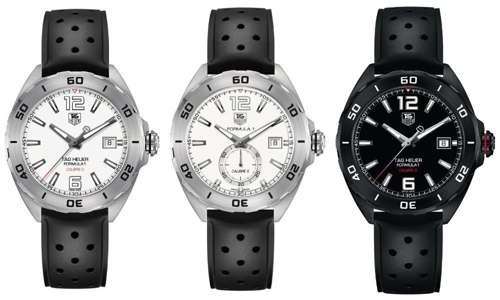 Tag Heuer Formula 1 Quartz White Dial Black Rubber Strap Watch For Men Waz2114 Ft8023 -korean beauty