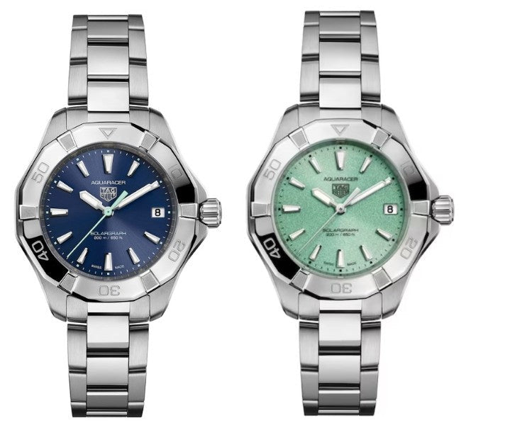 Tag Heuer Aquaracer Blue Dial Silver Steel Strap Watch For Women Wbd131d Ba0748 -korean beauty