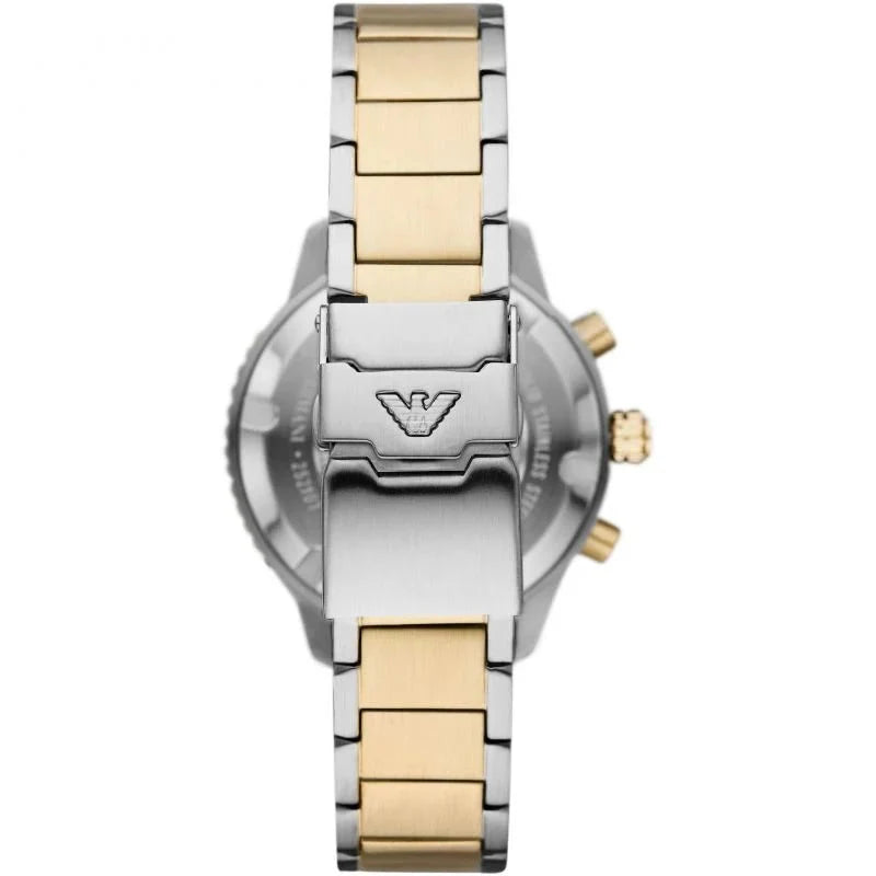 Emporio Armani Mens Watch Diver Chronograph 43mm Green Ar11361 -korean beauty