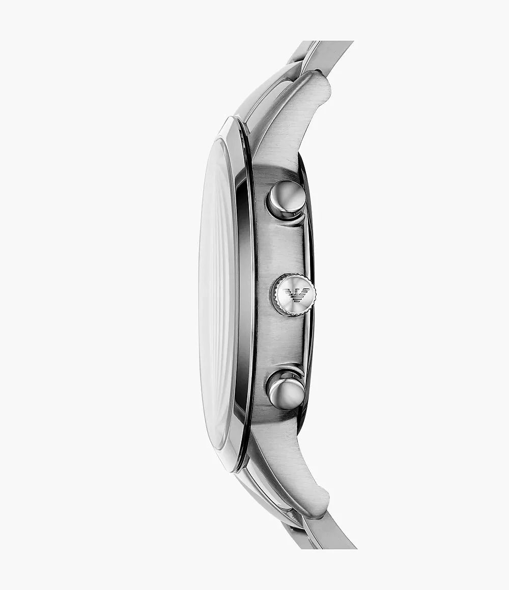 Emporio Armani Mens Ar11458 Rose Gold Tone Stainless Steel And Blue Leather Watch -korean beauty