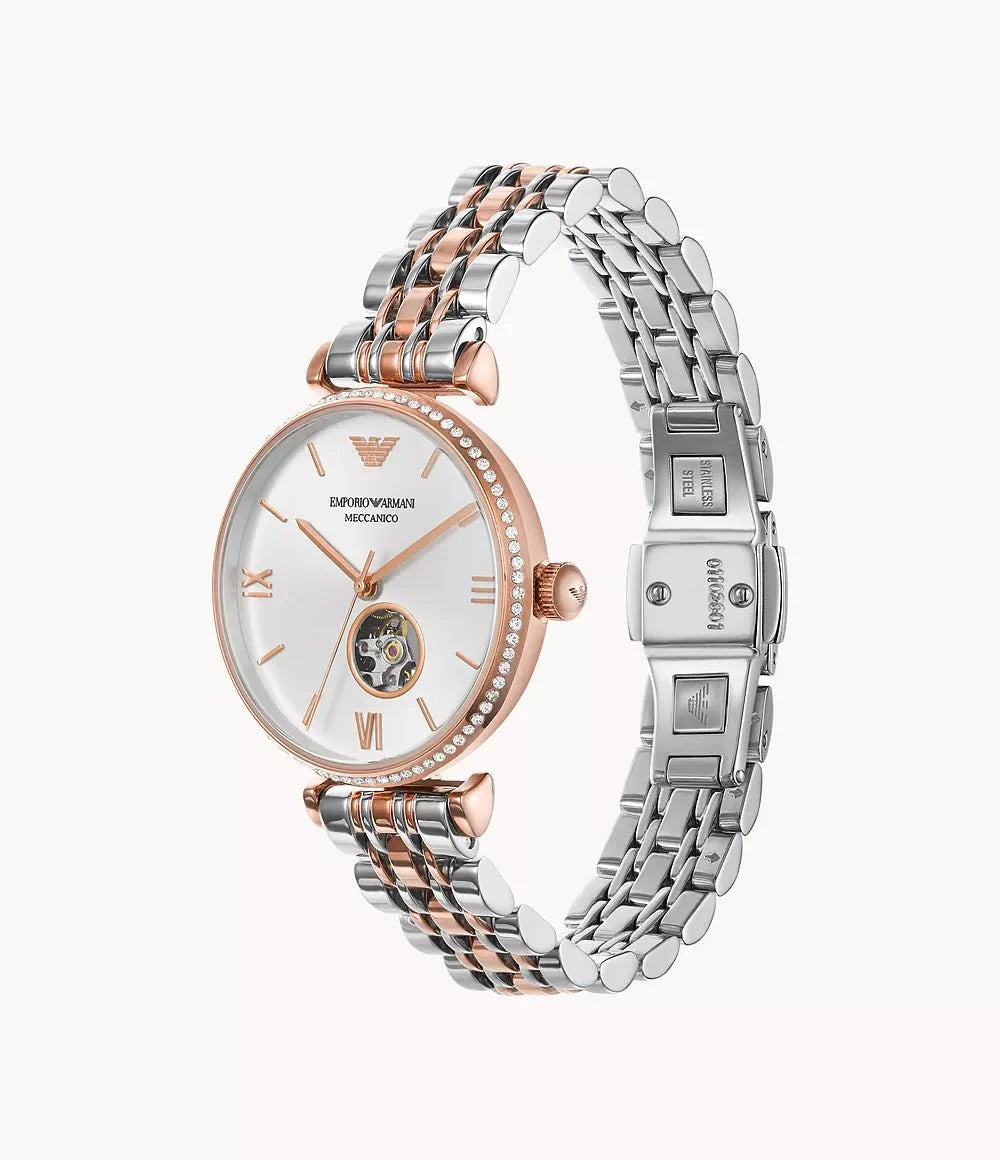 Emporio Armani Ar60019 Womens Meccanico Watch -korean beauty