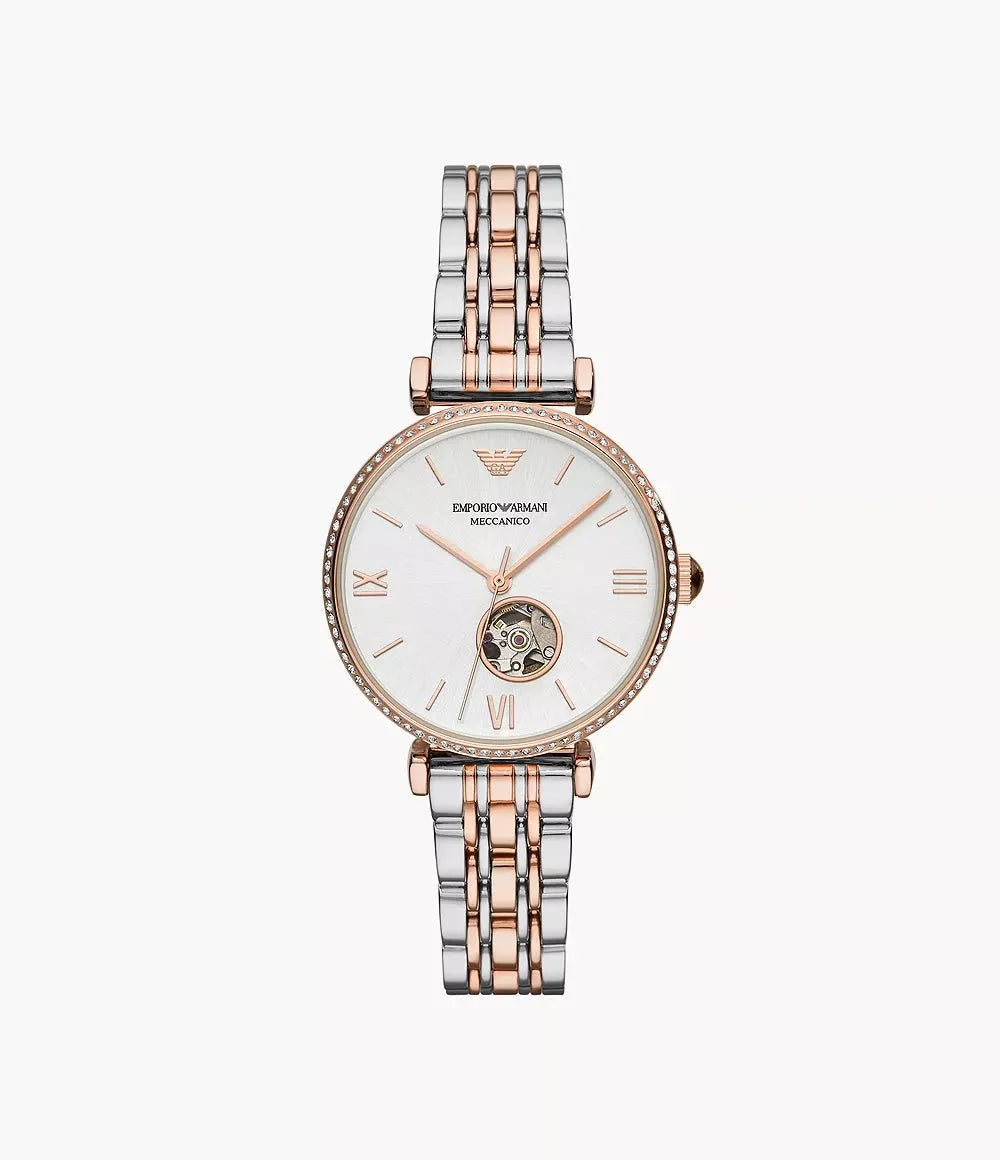 Emporio Armani Ar60019 Womens Meccanico Watch -korean beauty